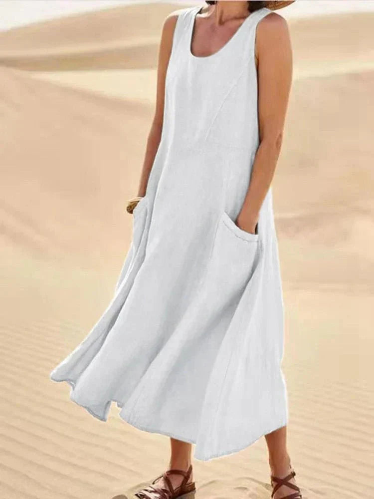 Casual Maxi Dress for Women with Pockets, Comfortable Long Dress for Any Occasion
