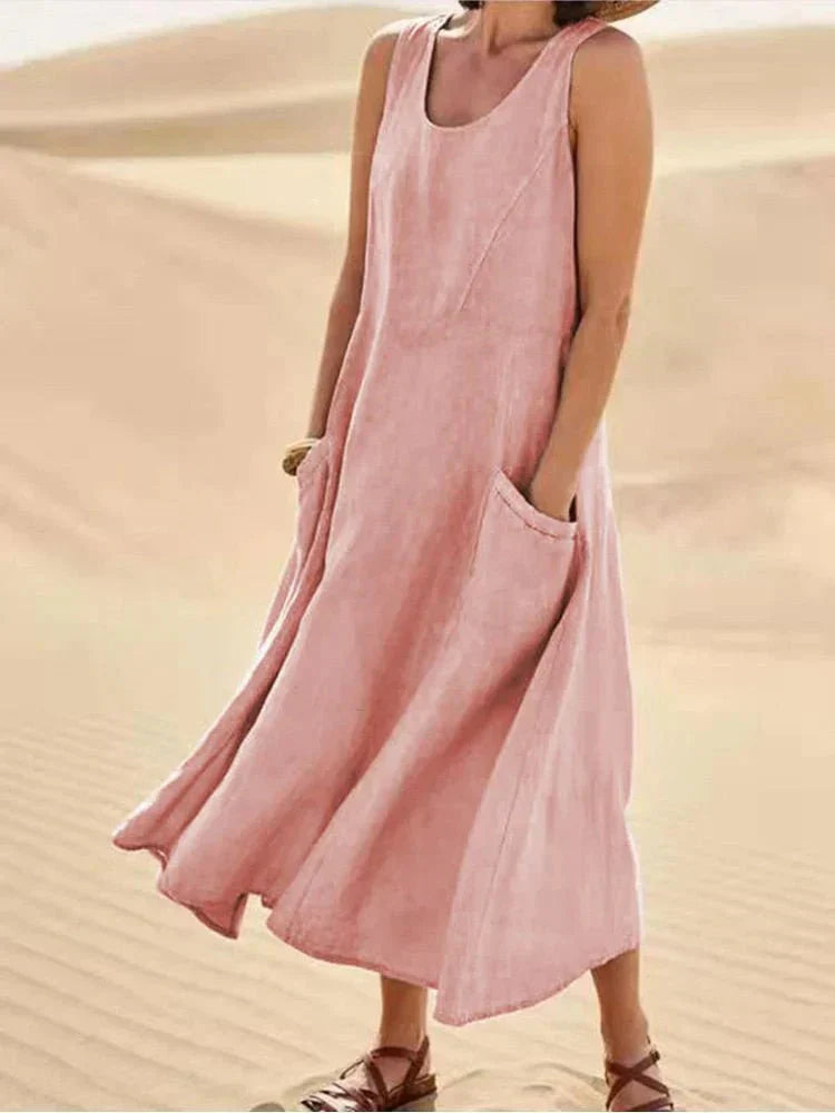 Casual Maxi Dress for Women with Pockets, Comfortable Long Dress for Any Occasion