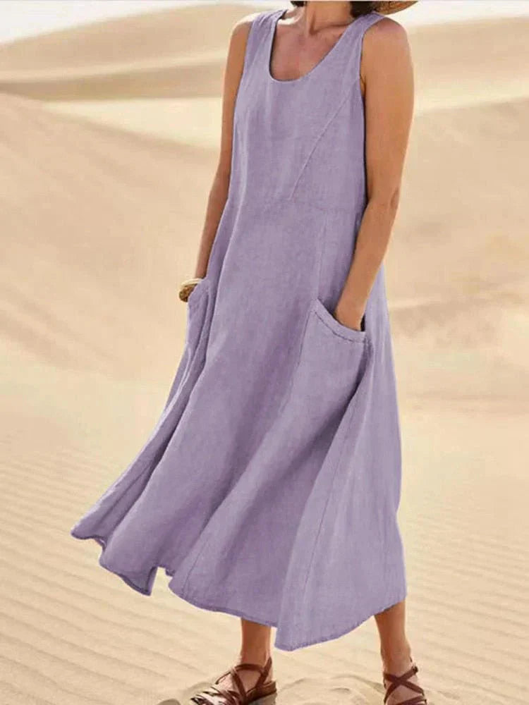 Casual Maxi Dress for Women with Pockets, Comfortable Long Dress for Any Occasion