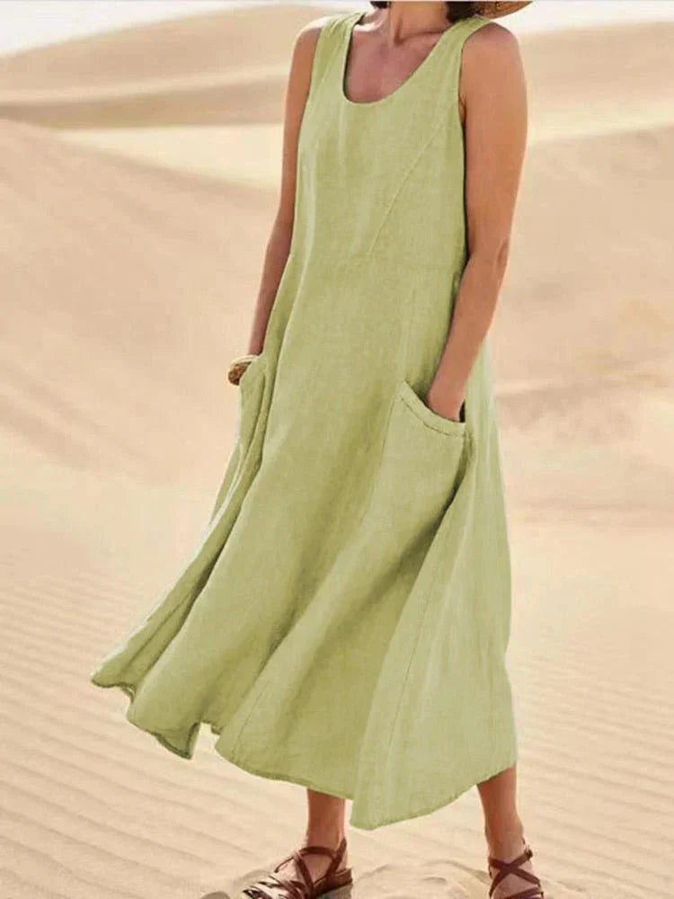 Casual Maxi Dress for Women with Pockets, Comfortable Long Dress for Any Occasion