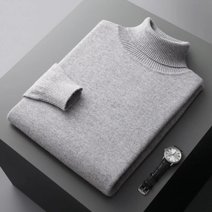 Soft Classic Men's Turtleneck Sweater - Cashmere, Warm Wear
