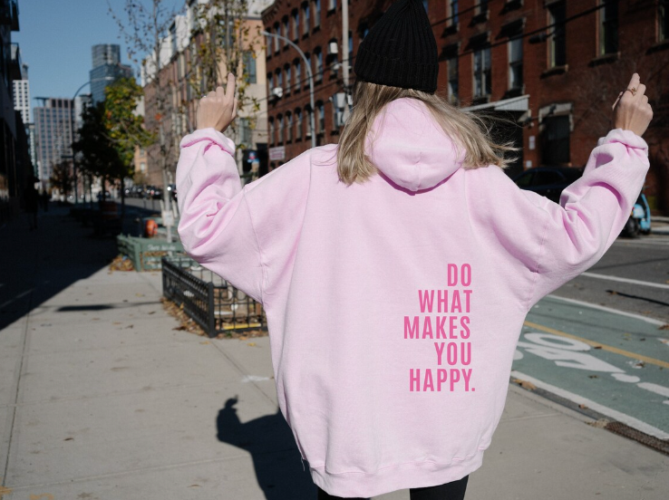 Oversized Relaxed Women's Hoodie - Dropped Shoulder Cotton