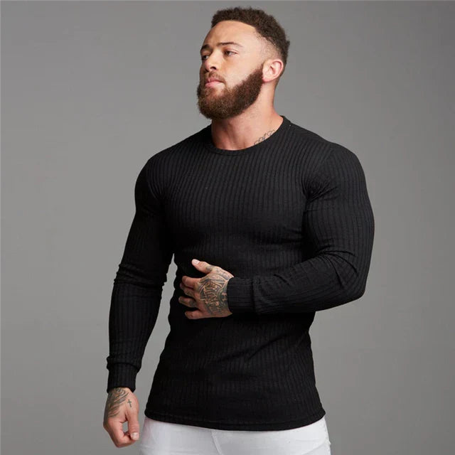 Soft Classic Men's Sweater - Fitted Ribbed Cashmere