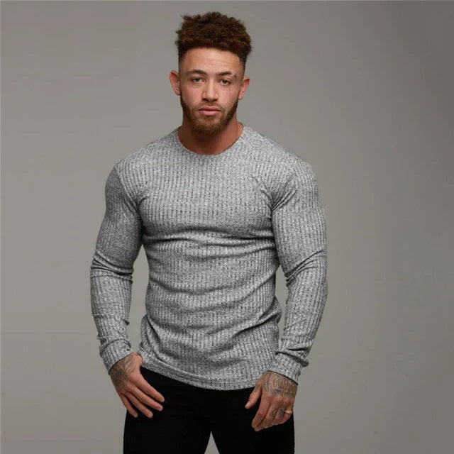 Soft Classic Men's Sweater - Fitted Ribbed Cashmere