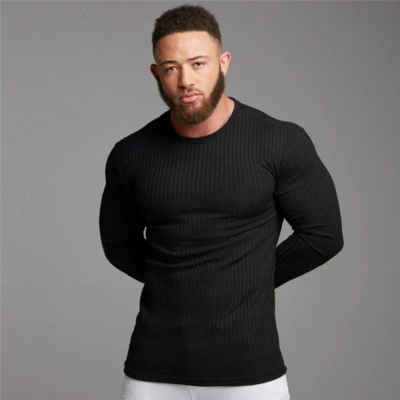 Soft Classic Men's Sweater - Fitted Ribbed Cashmere