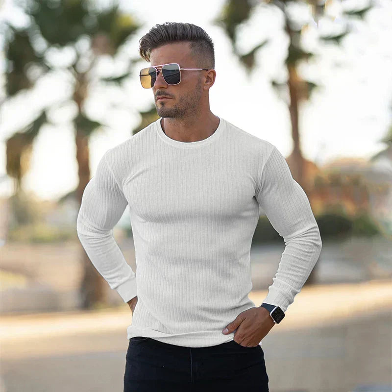 Soft Classic Men's Sweater - Fitted Ribbed Cashmere