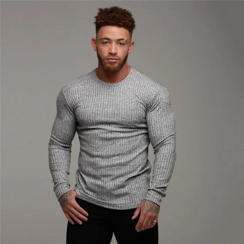 Soft Classic Men's Sweater - Fitted Ribbed Cashmere