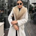 Warm Flattering Women Long Coat- Turn Down Collar, Polyester