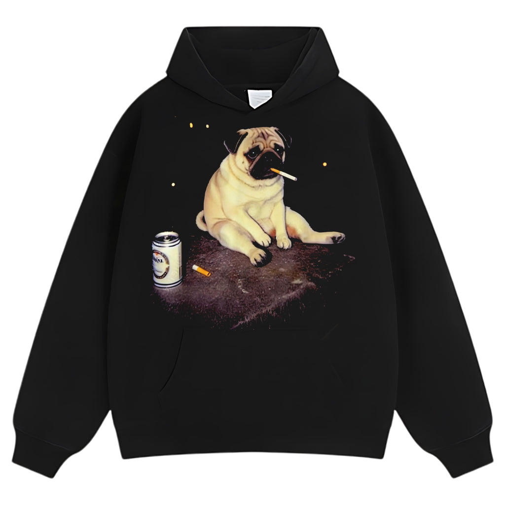 PUG SMOKING DOG LOVERS TANK TOP & TEE & LONG SLEEVE & LAYERED LS & HOODIE