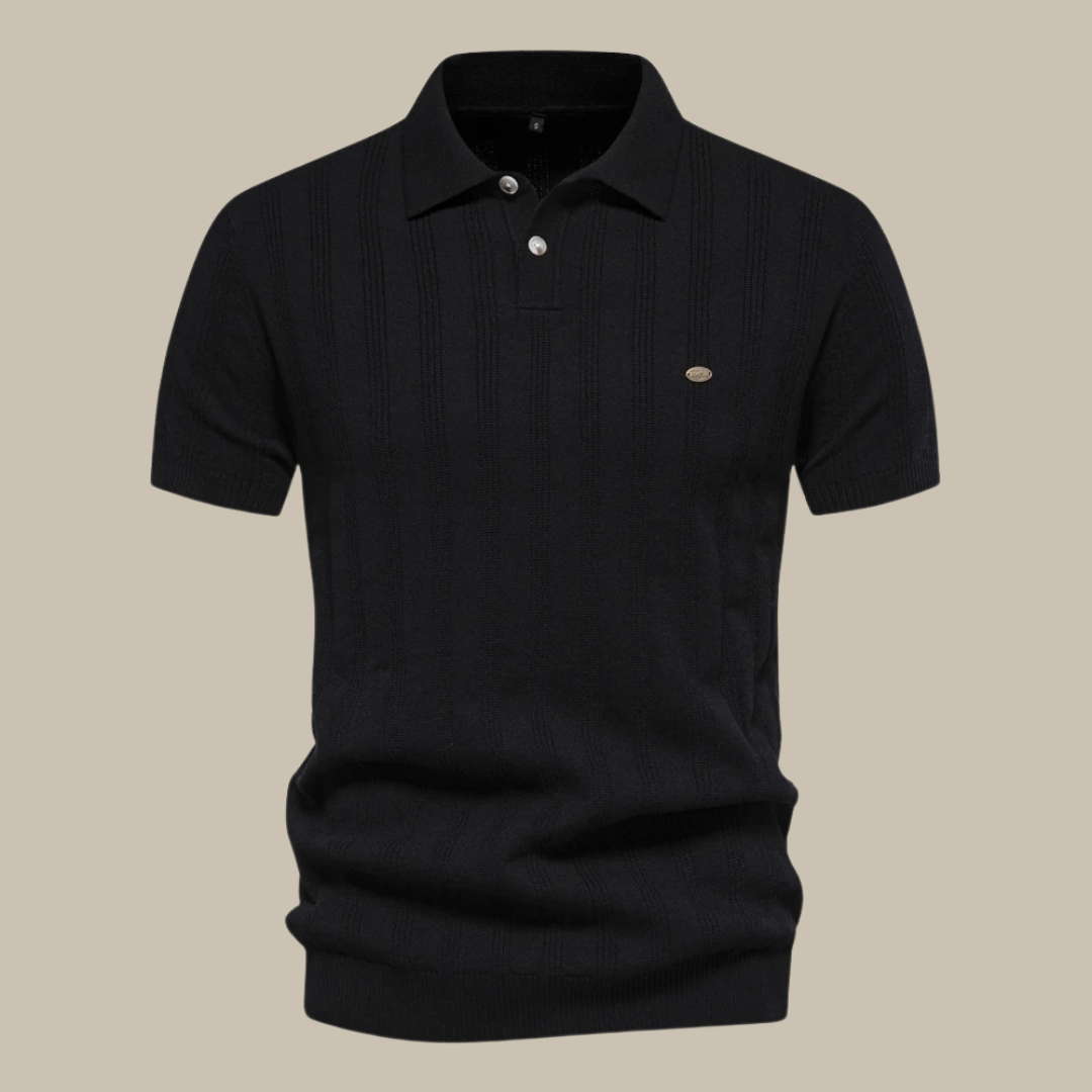 Men's Polo Shirt, Short Sleeve Merino Wool, Versatile Casual and Formal Wear, Classic Fit, Breathable Comfort