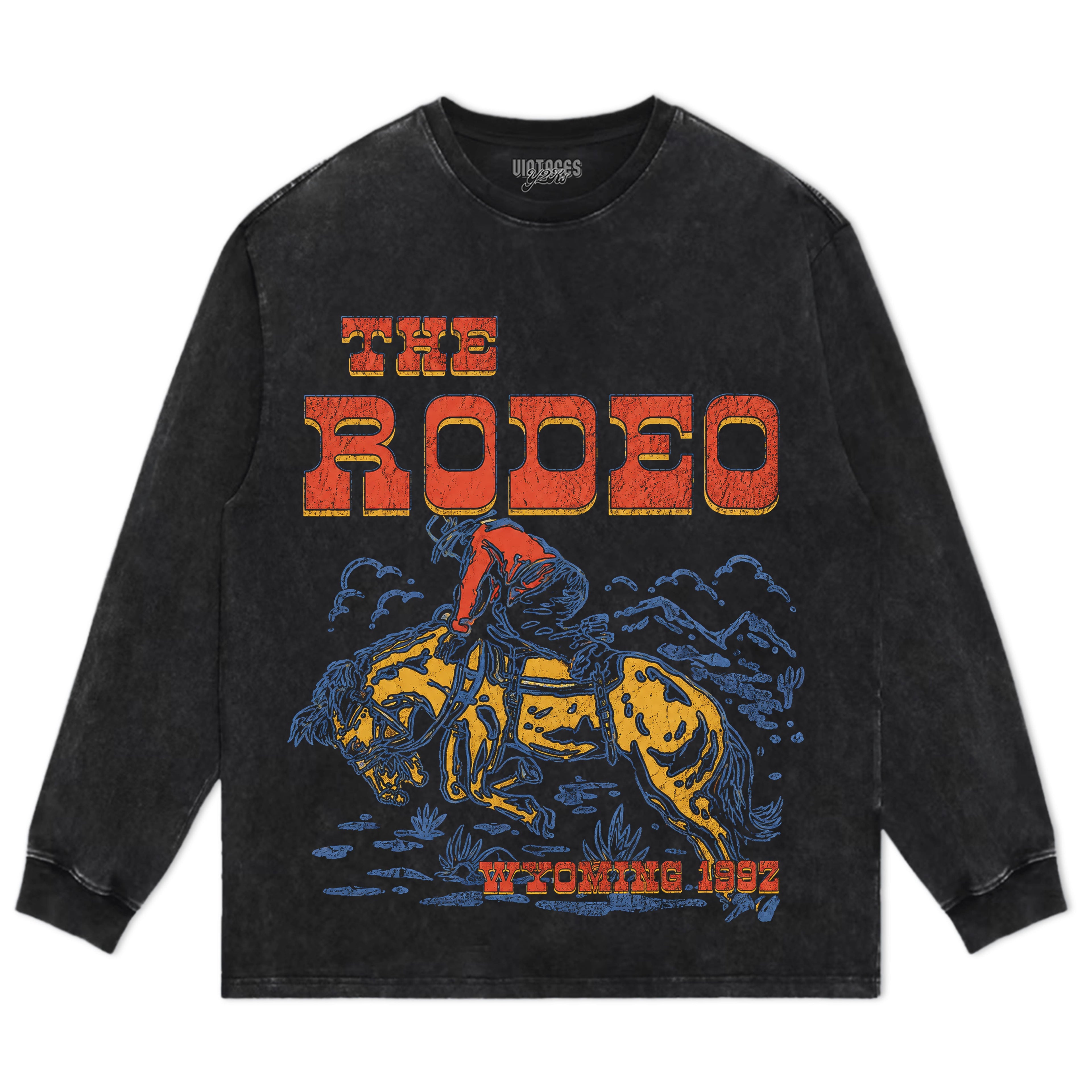 RETRO COWBOY RODEO SHIRT WESTERN TANK TOP & TEE & LONG SLEEVE & LAYERED LS & HOODIE