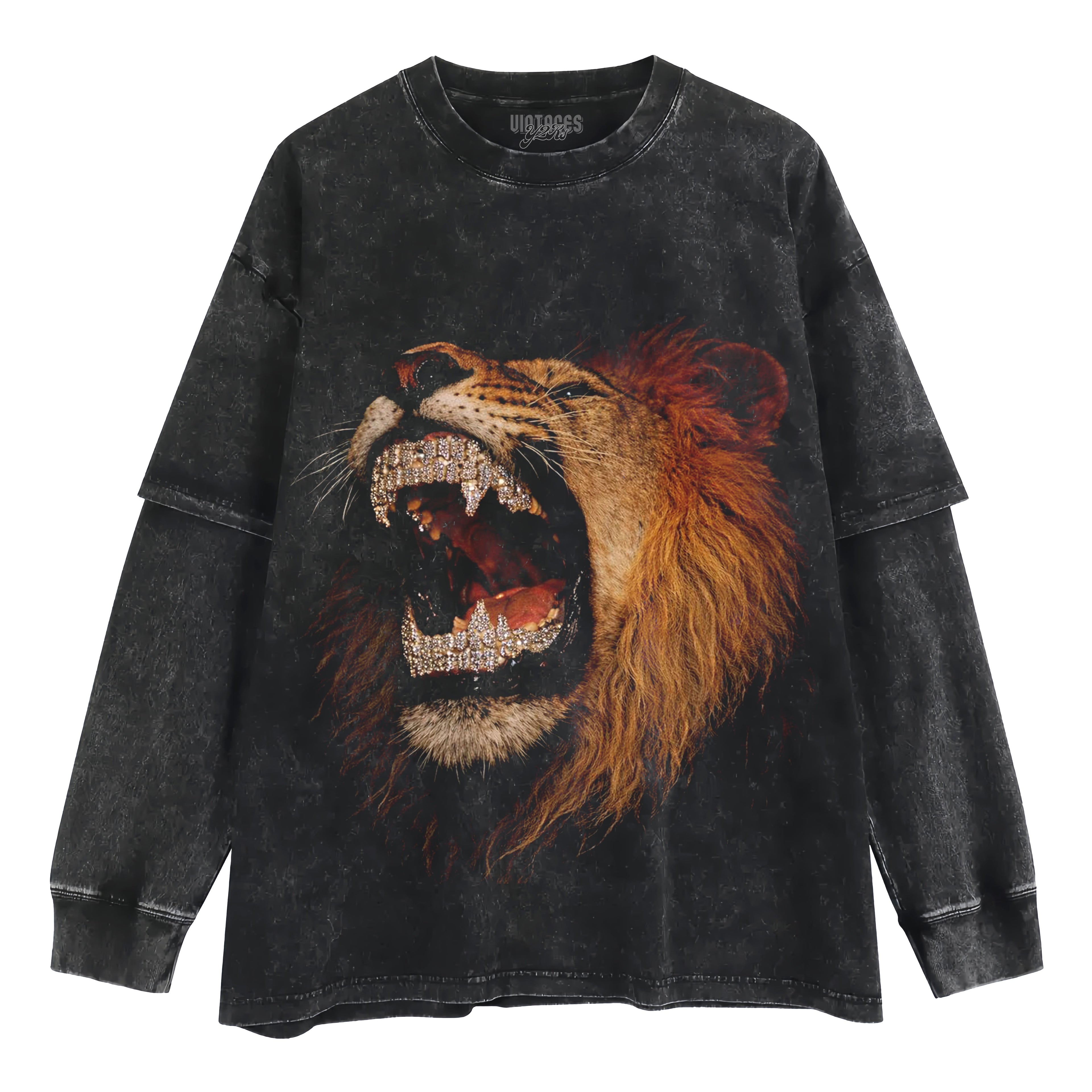 RETRO STREET STYLE & BLACK LION TANK TOP & TEE & LONG SLEEVE & LAYERED LS & HOODIE