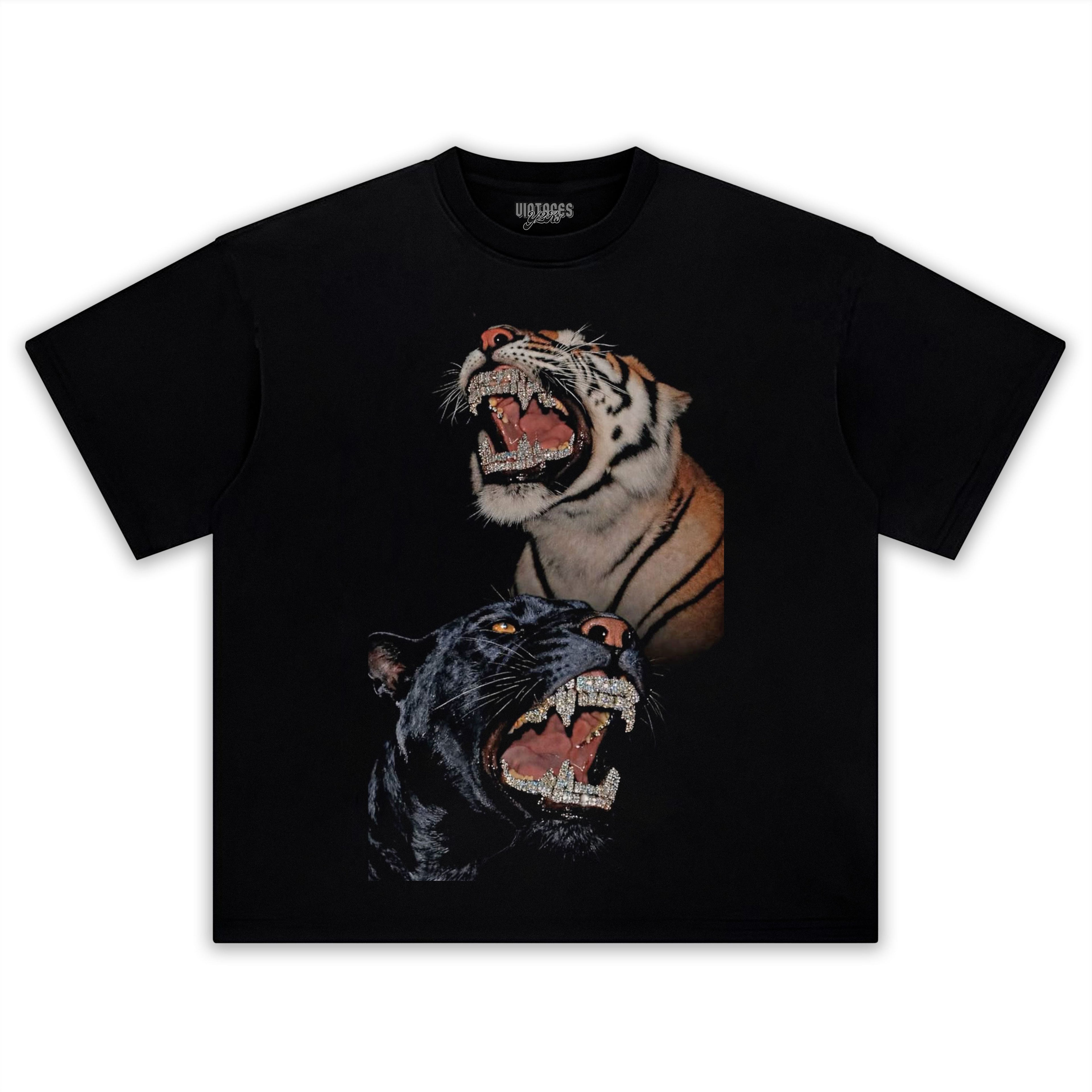 RETRO STREET STYLE & BLACK PANTHER - TIGER TANK TOP & TEE & LONG SLEEVE & LAYERED LS & HOODIE