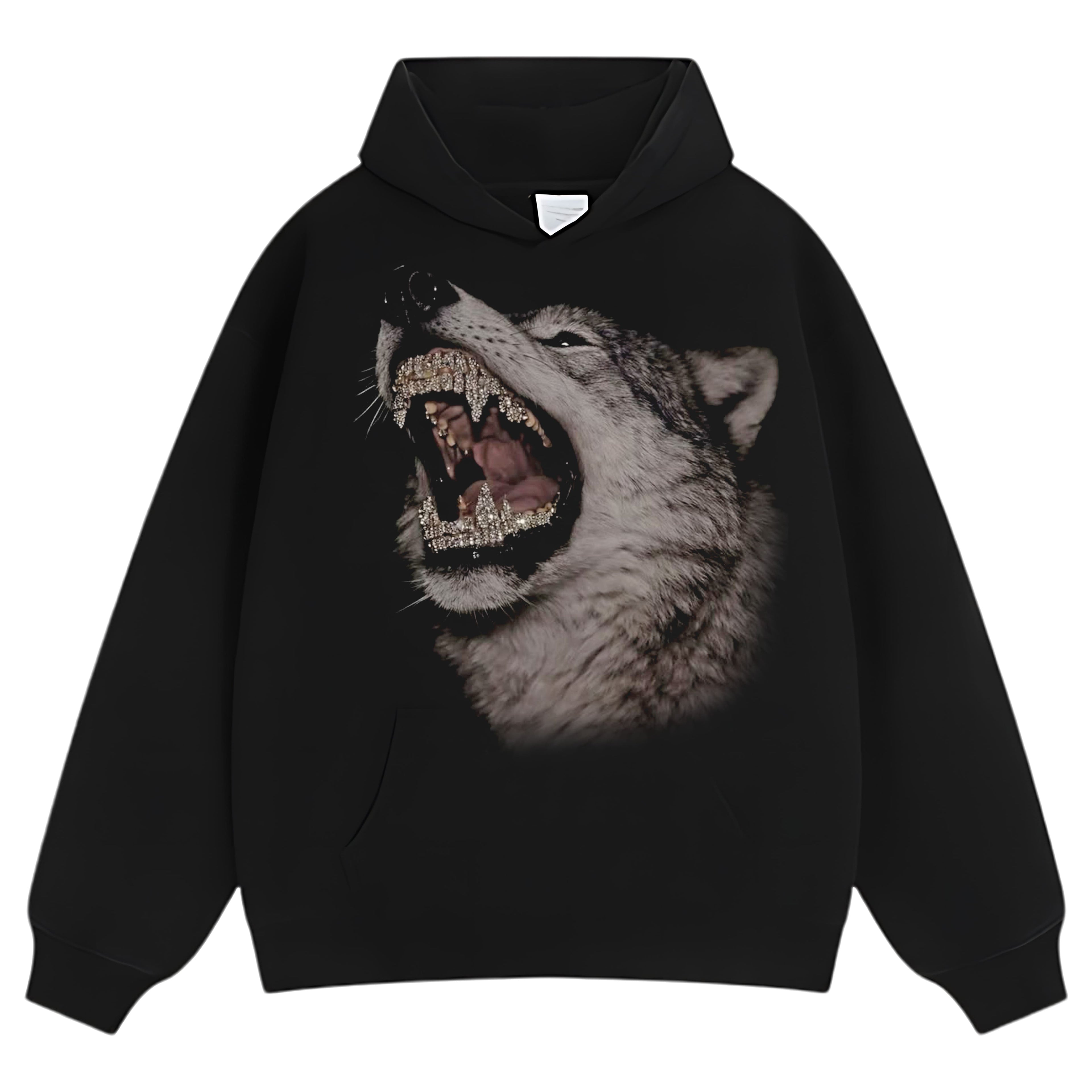RETRO STREET STYLE & DARK GRAY WOLF TANK TOP & TEE & LONG SLEEVE & LAYERED LS & HOODIE