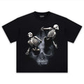 RETRO STREET STYLE & SKELETON HEAD TEE
