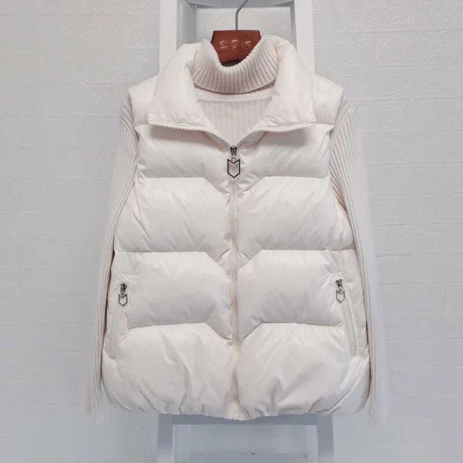 Insulating Women Vest - Loose Puffer, Polyester, Winter