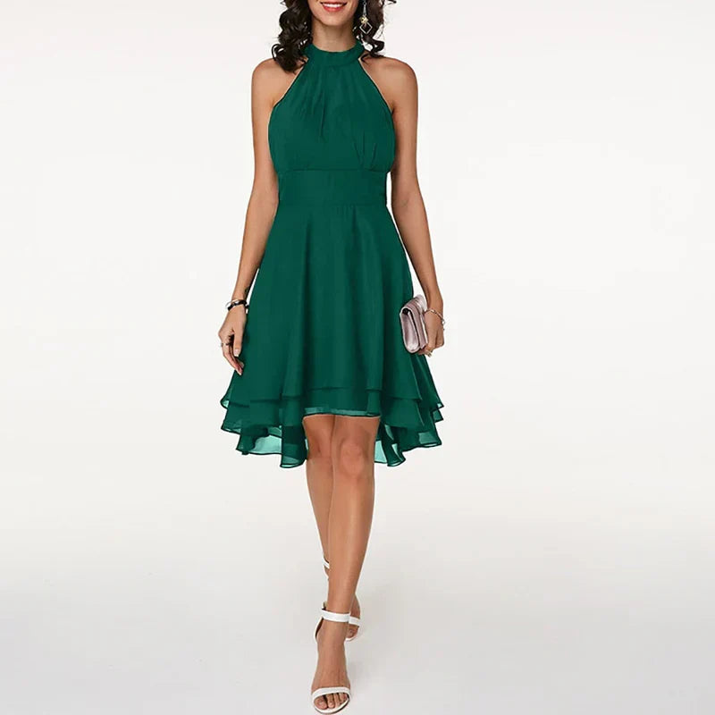 Elegant Women's Ruffled Dress for Summer and Formal Occasions - Lightweight and Comfortable