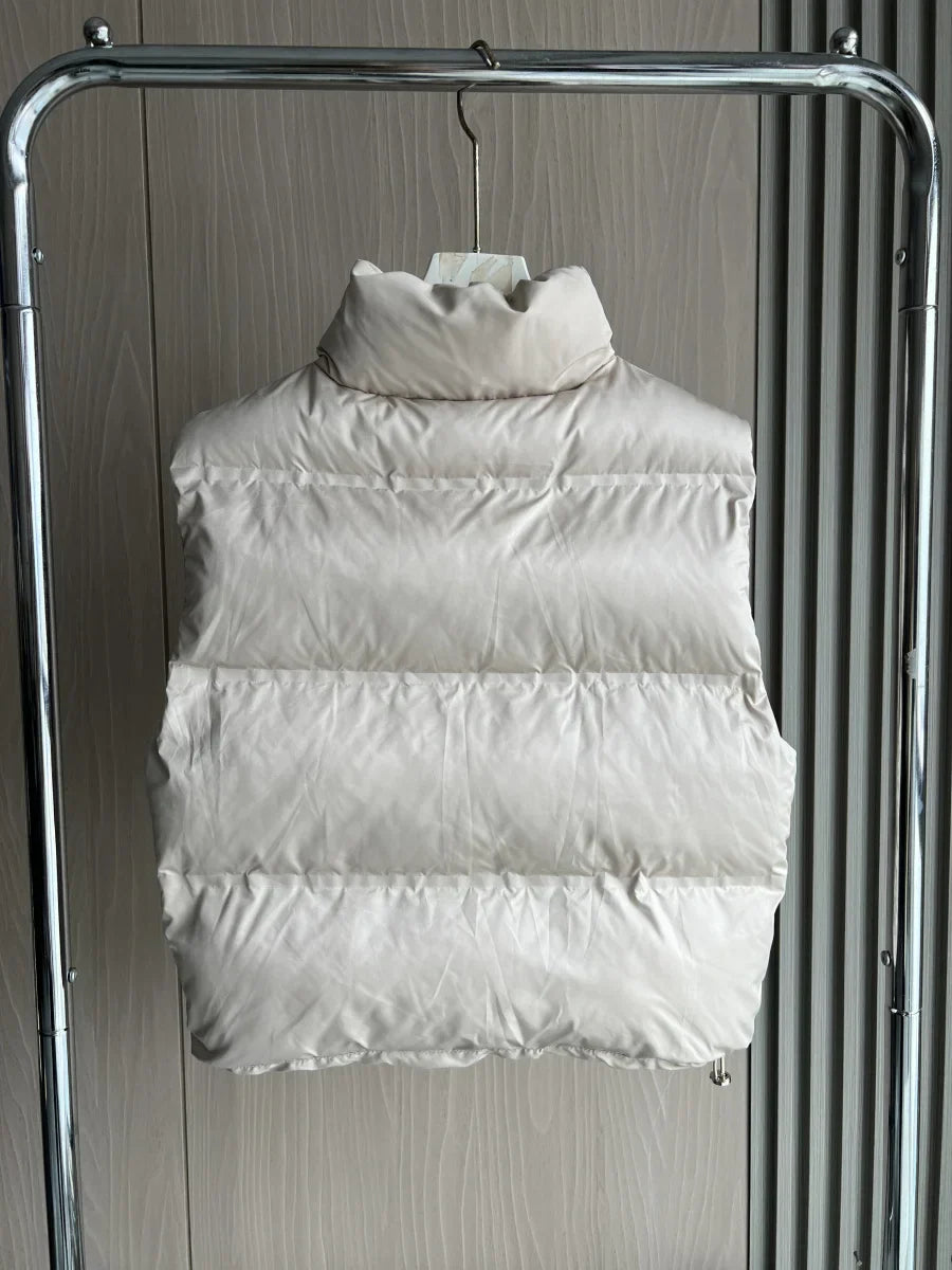 Insulating Women’s Puffer Vest - Oversized Quilted Cotton