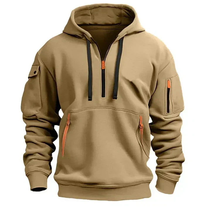 Lightweight Men’s Half Zip Hoodie - Fleece, Outdoor