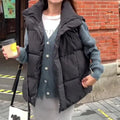 Insulating Women Puffer Vest - Quilted Polyester Winter
