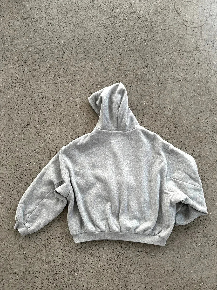Oversized Cozy Women's Zip Hoodie - Boxy Cut, Cotton