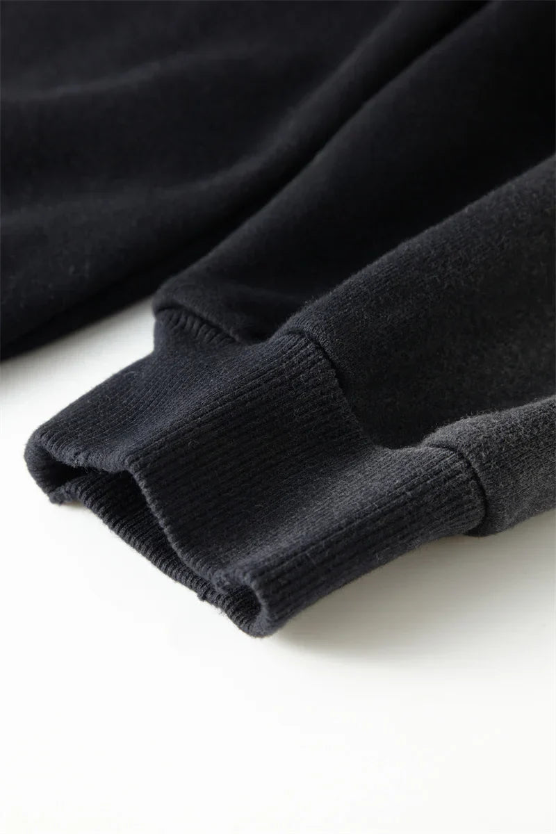 Warmer, lässiger Herren-Kapuzenpullover mit Reißverschluss – Oversize, Plüsch, Winter