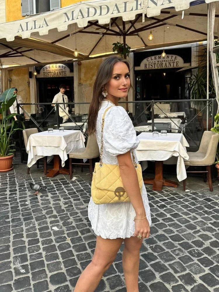 Elegant White Dress with Exquisite Detailing for Women's Cocktail and Formal Occasions