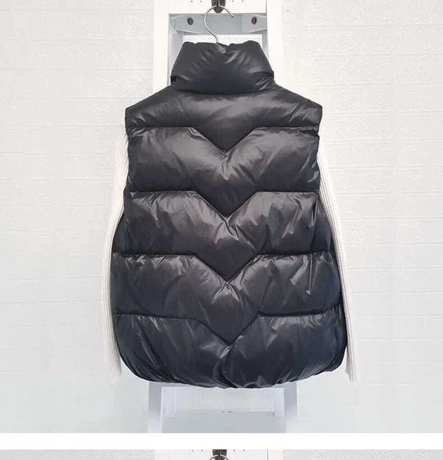 Insulating Women Vest - Loose Puffer, Polyester, Winter