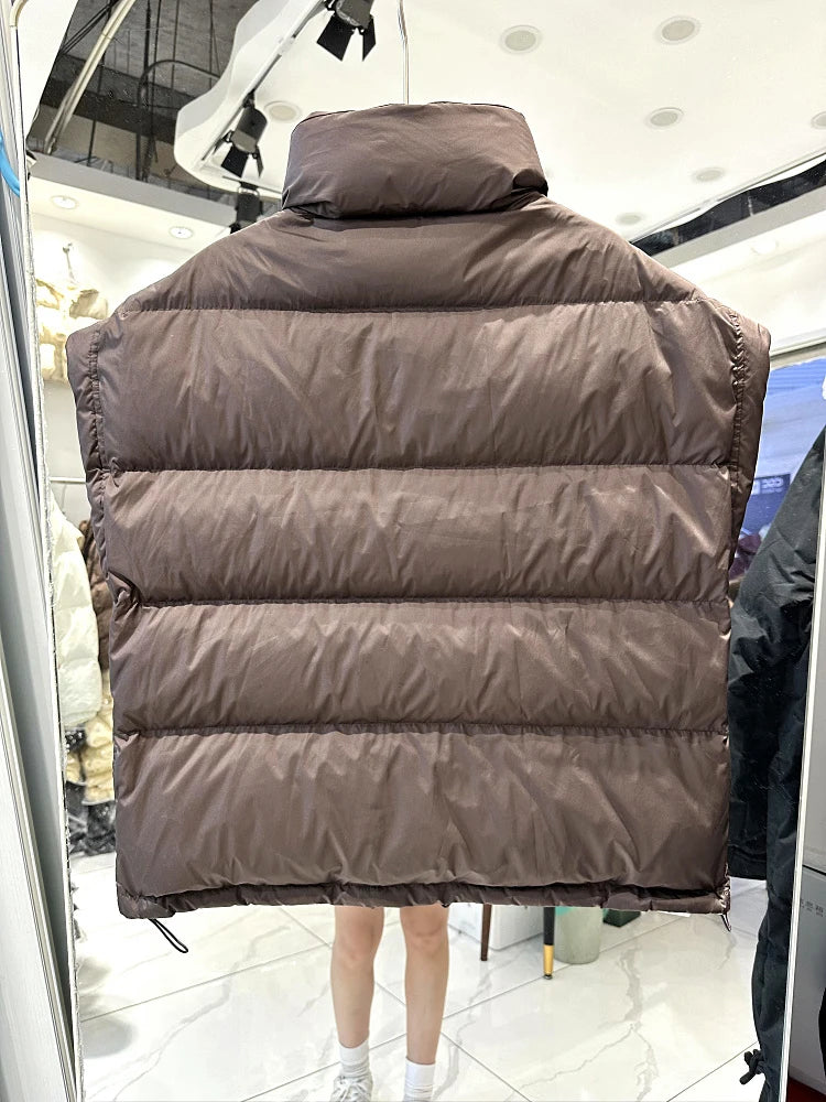 Insulating Women’s Down Vest - Cropped, Duck, Winter