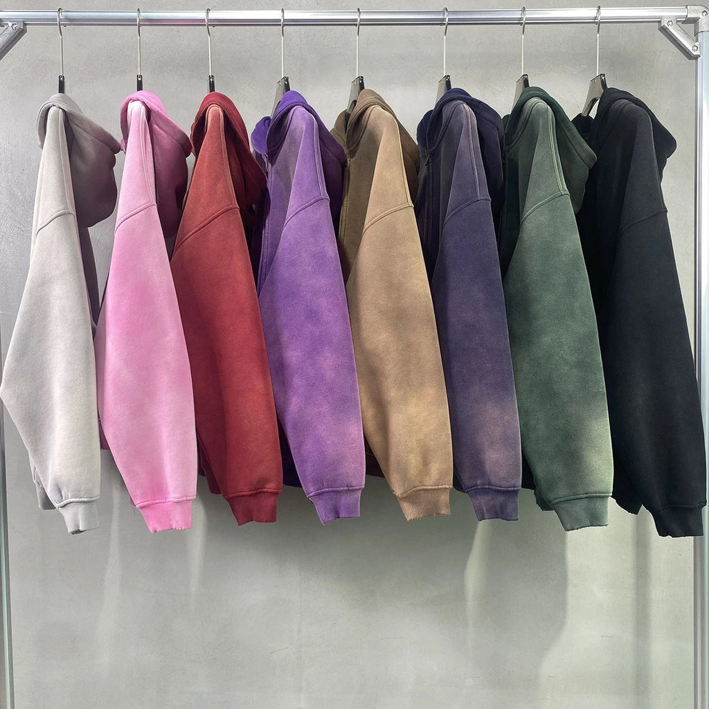 Warmer, lässiger Herren-Kapuzenpullover mit Reißverschluss – Oversize, Plüsch, Winter