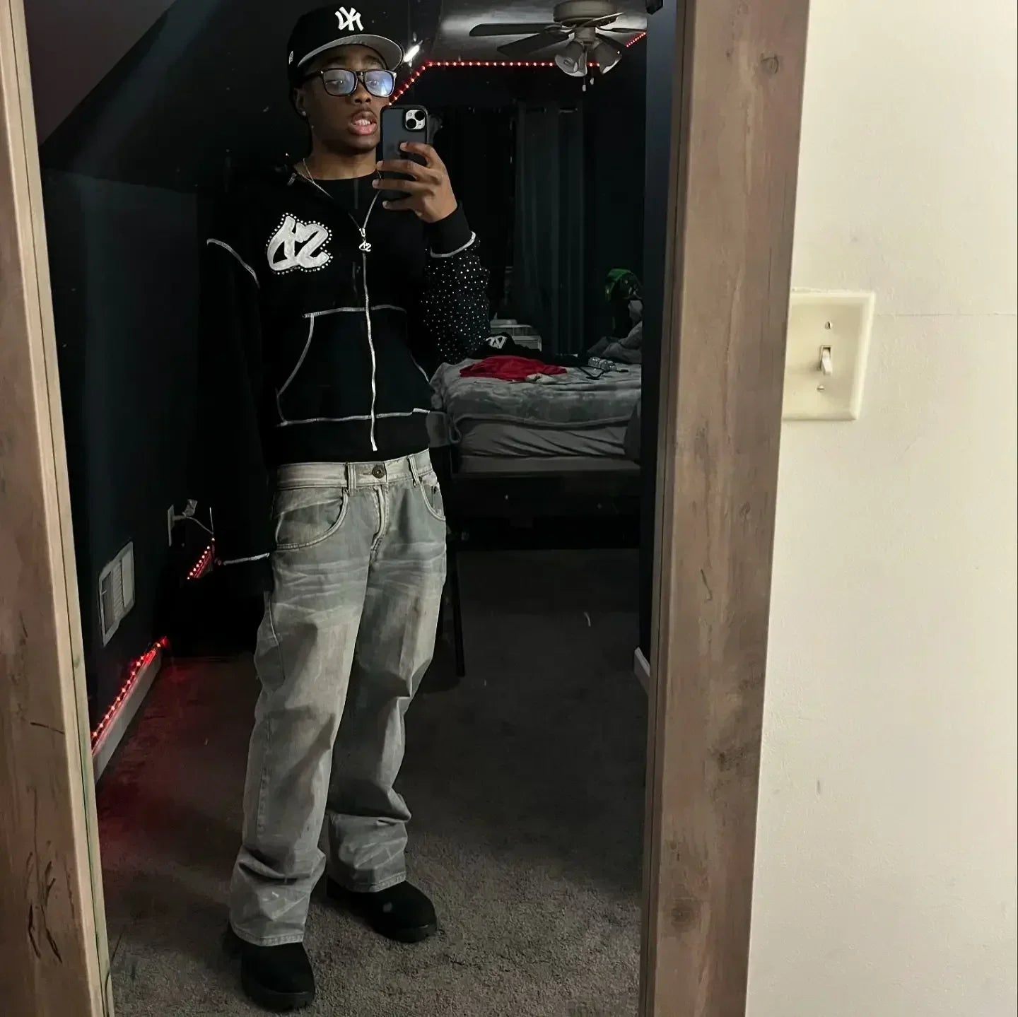 Oversized Relaxed Men Hoodie - Boxy Patchwork, Cotton Street