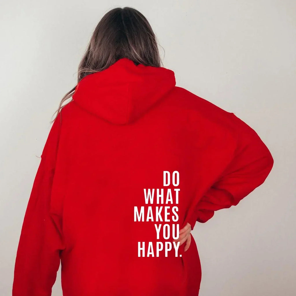 Oversized Damen-Hoodie – Rückendruck, Baumwolle, Alltagstauglich