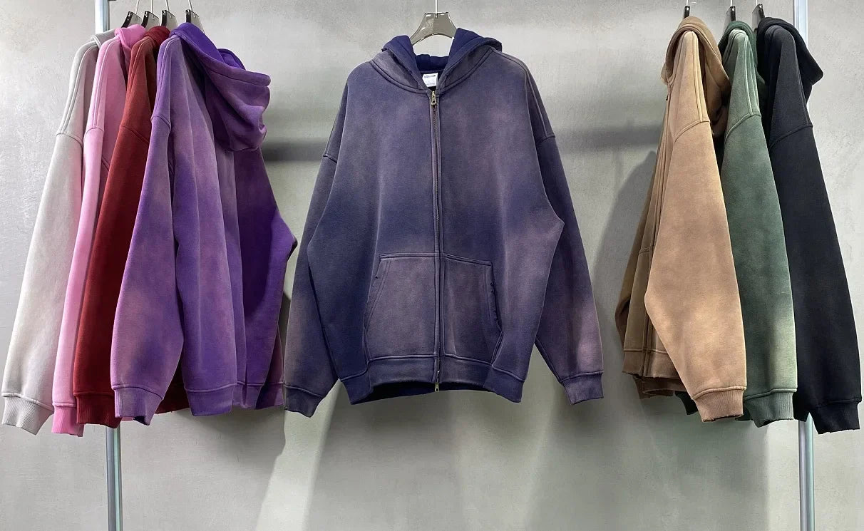 Warmer, lässiger Herren-Kapuzenpullover mit Reißverschluss – Oversize, Plüsch, Winter