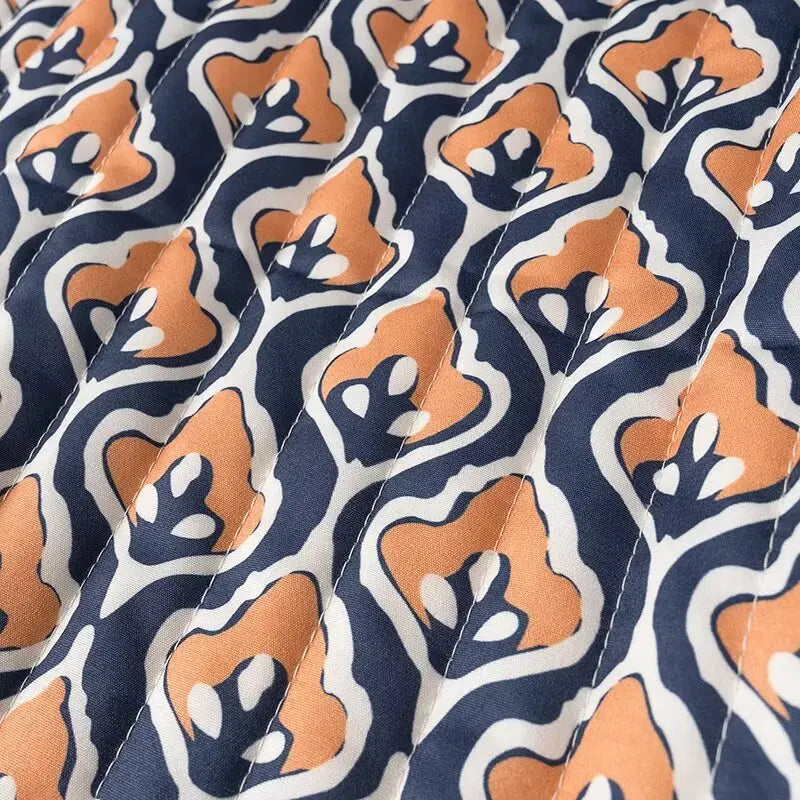 Insulating Women’s Quilted Vest - Loose Open Stitch, Cotton