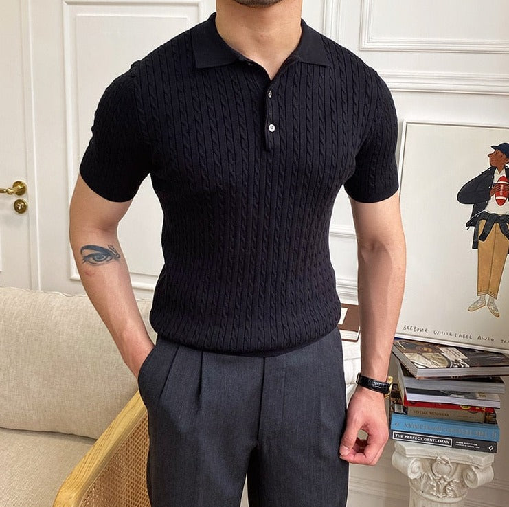 Hochwertiges Herren-Poloshirt, Kurzarm, Baumwollmischung, zeitloses Design, klassische Passform für Business und Freizeit