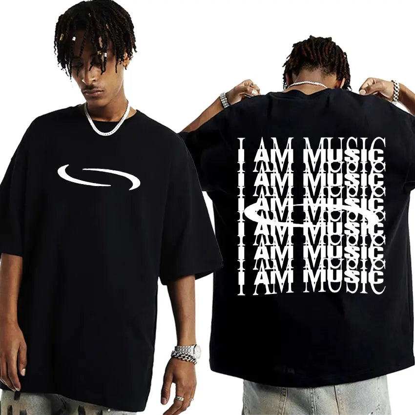 PlayBoi Carti ''I'm Music T-shirt'' Opium Ken Carson Tour Rap Fashion Hip Hop Oversized Tees