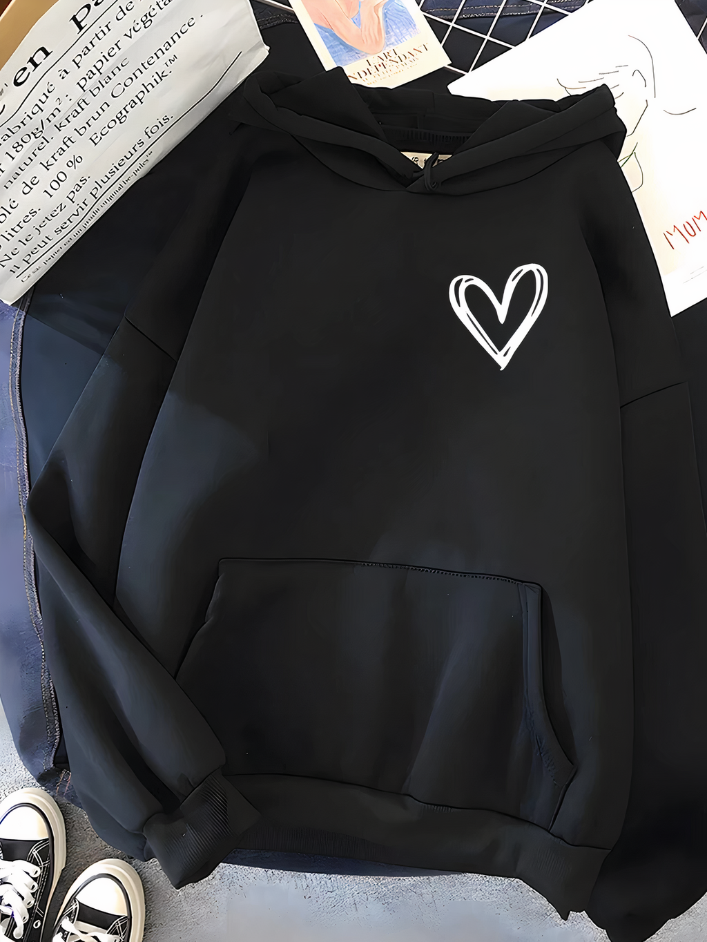 Soft Cozy Women's Hoodie – Relaxed Pullover, Cotton, Casual
