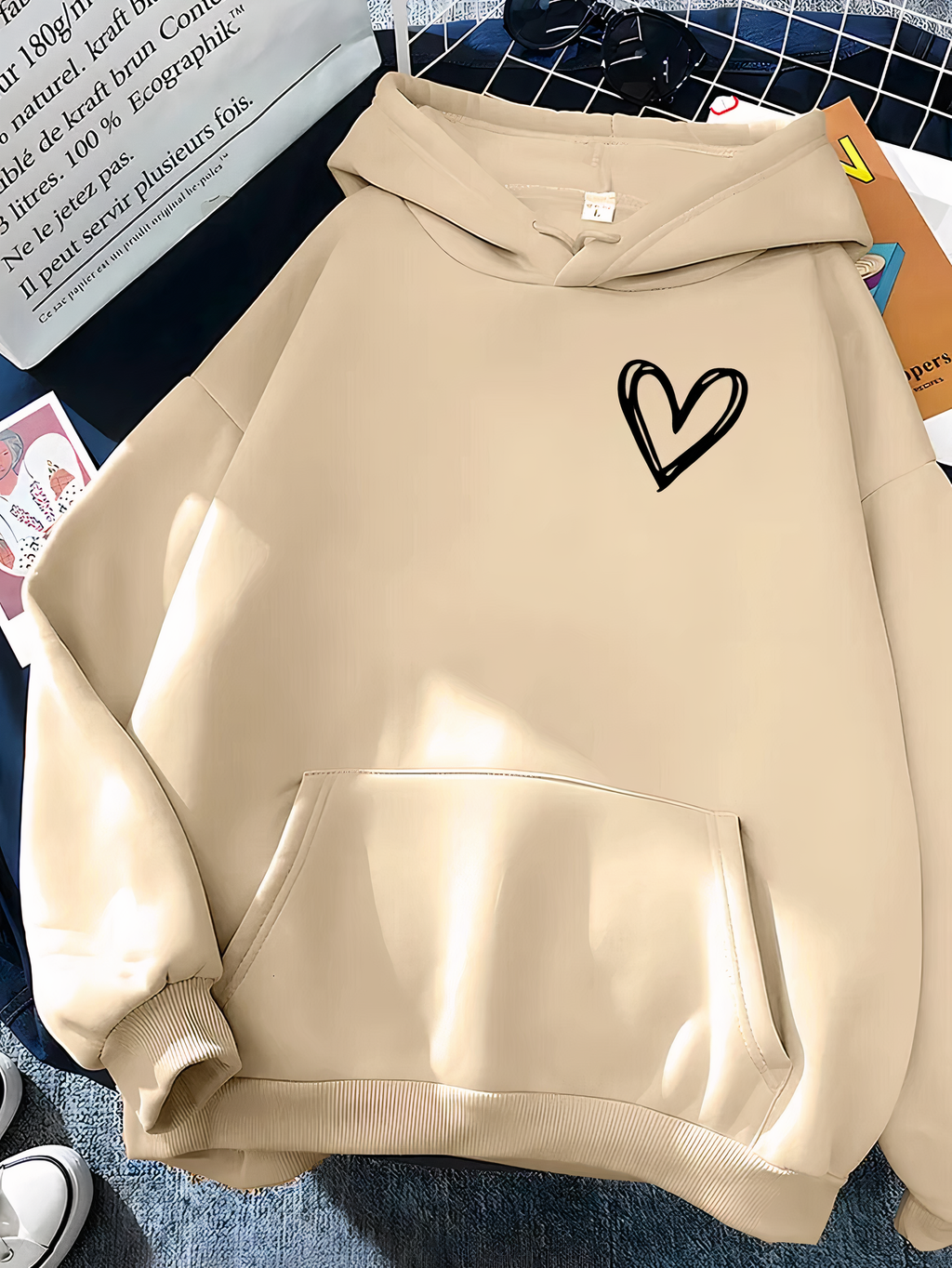 Soft Cozy Women's Hoodie – Relaxed Pullover, Cotton, Casual
