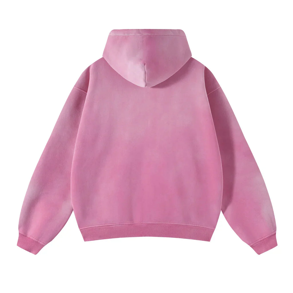 Warmer, lässiger Herren-Kapuzenpullover mit Reißverschluss – Oversize, Plüsch, Winter