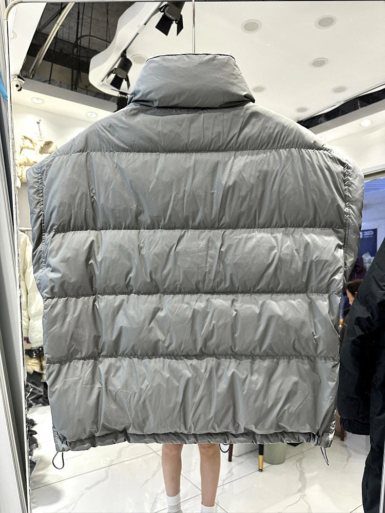 Insulating Women’s Down Vest - Cropped, Duck, Winter