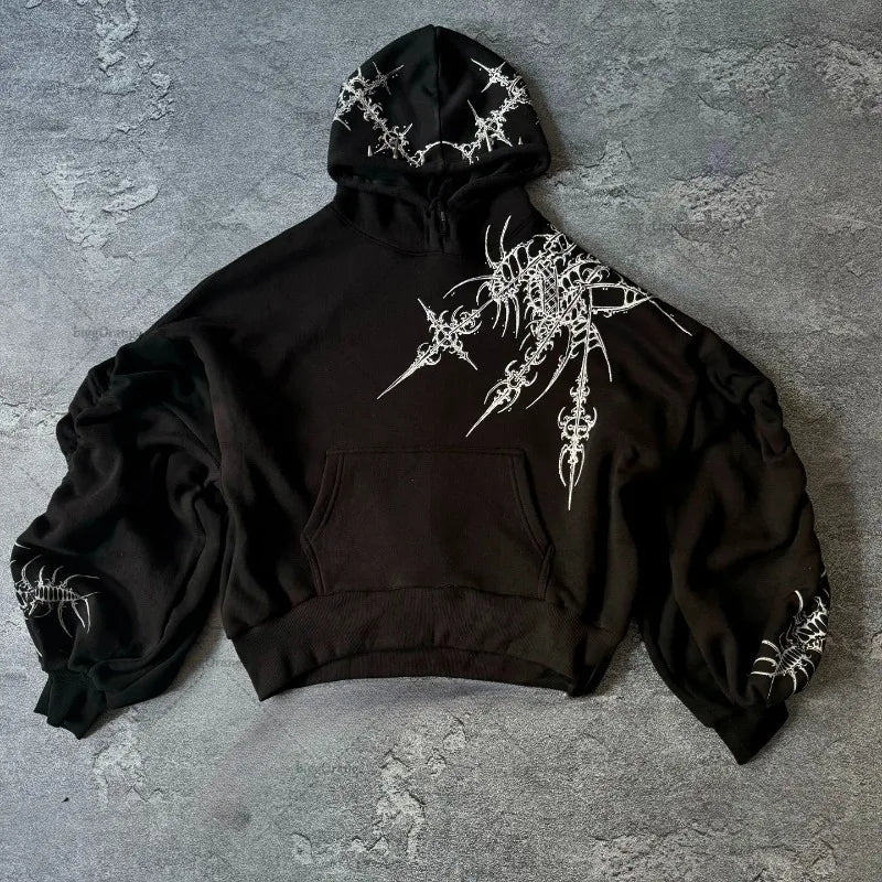 Oversized Unisex Hoodie - Cropped Relaxed Cotton Streetwear