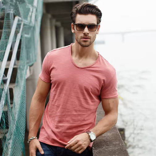 Lightweight Cotton Summer Men's Shirt, Breathable Casual Wear, Wrinkle-Resistant, Soft Touch, Available in Various Colors