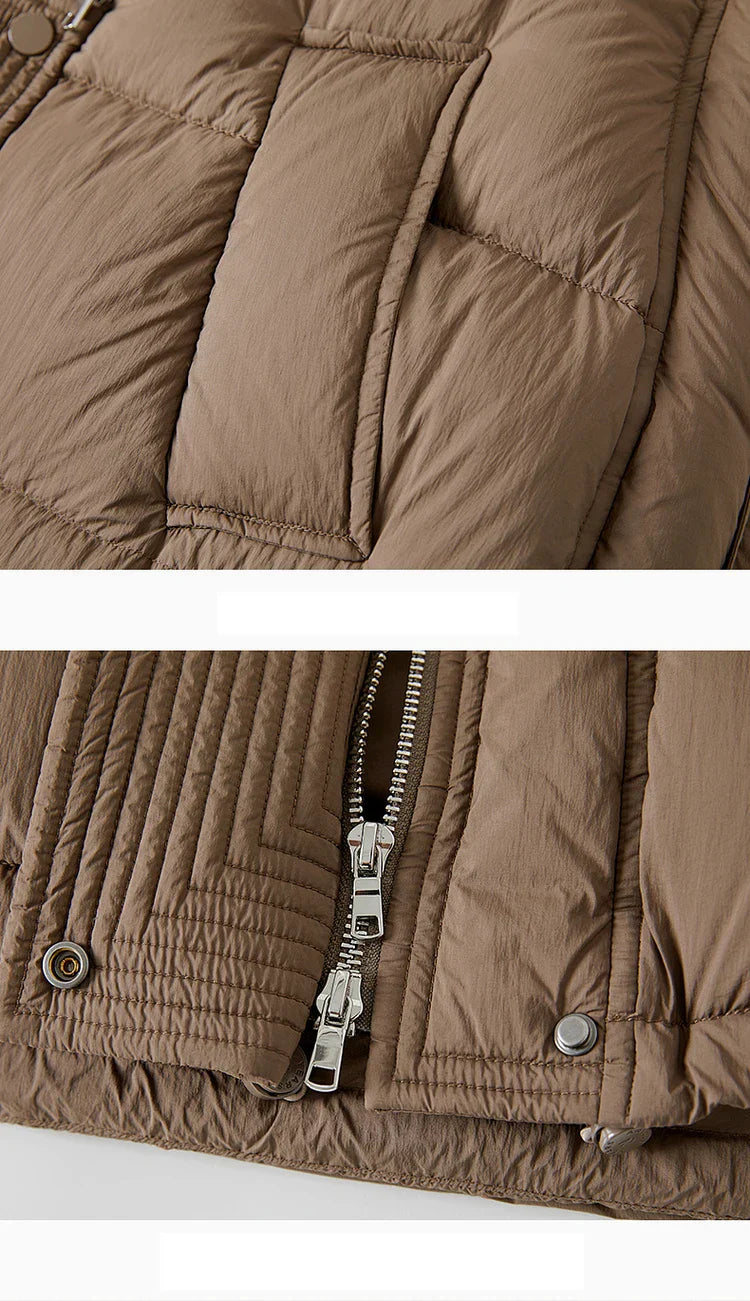 Insulating Women’s Down Vest - Cropped, Duck, Winter