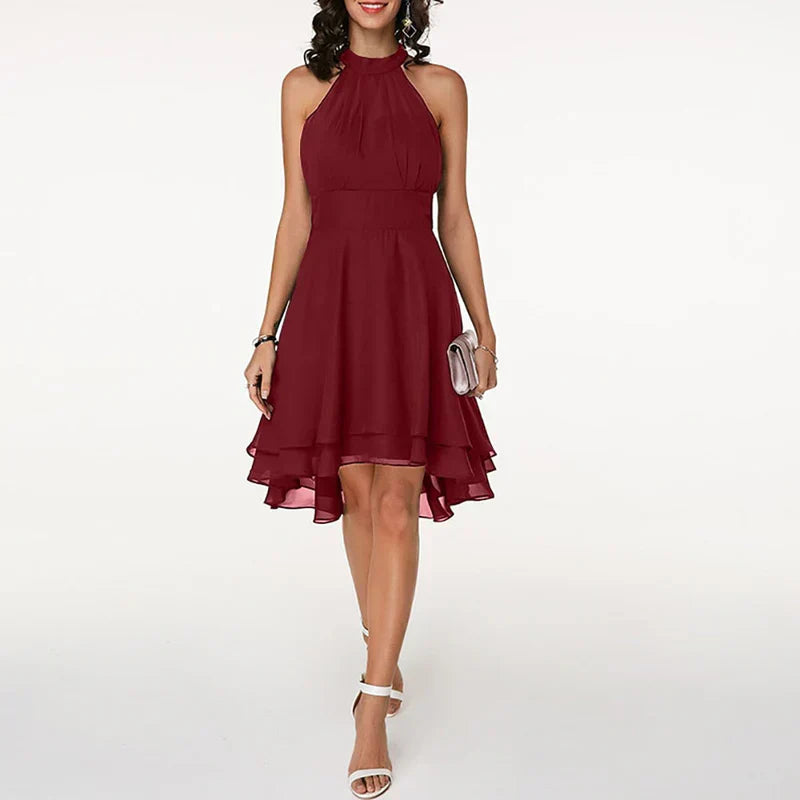 Elegant Women's Ruffled Dress for Summer and Formal Occasions - Lightweight and Comfortable