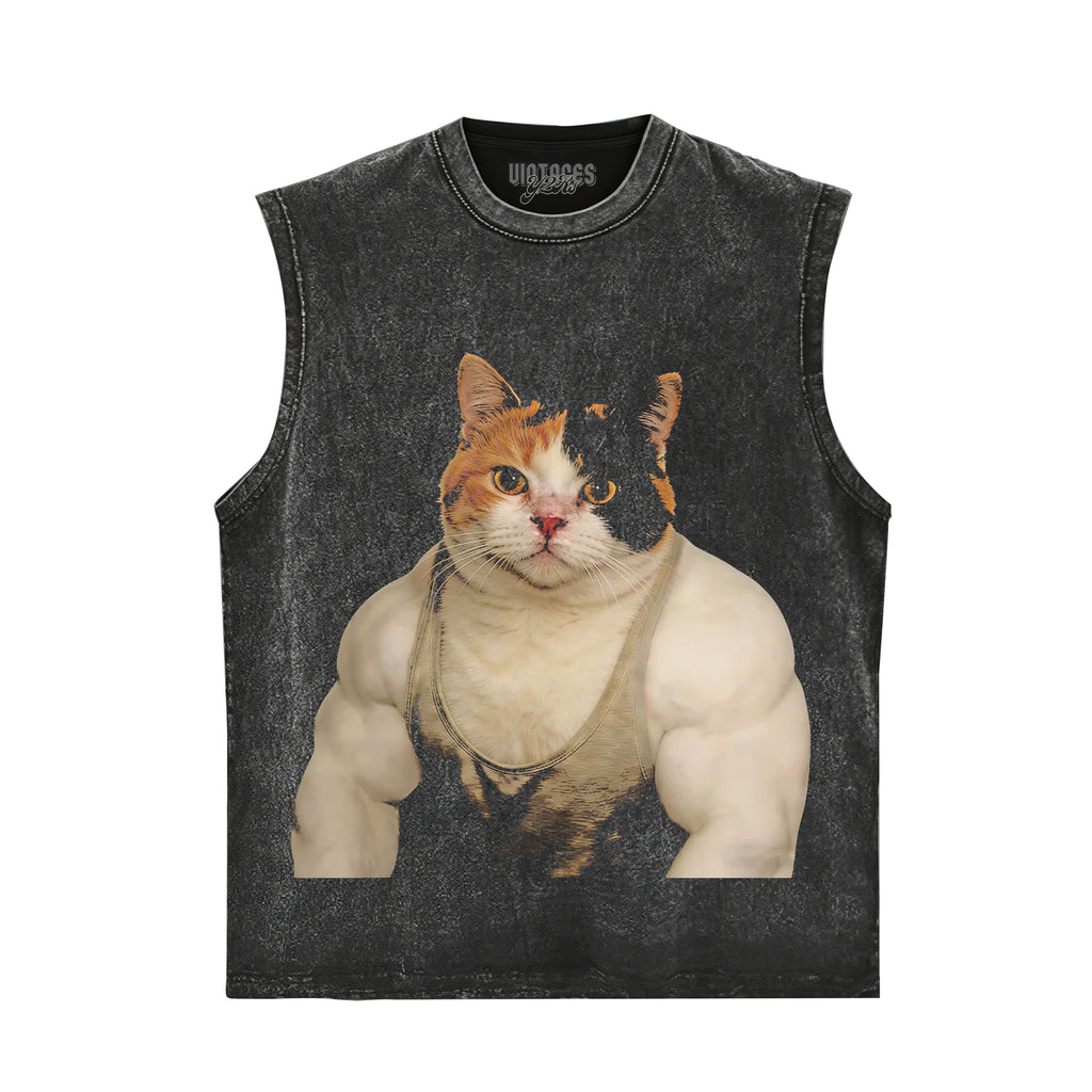 THE FITNESS CAT TANK TOP & TEE & LONG SLEEVE & LAYERED LS & HOODIE