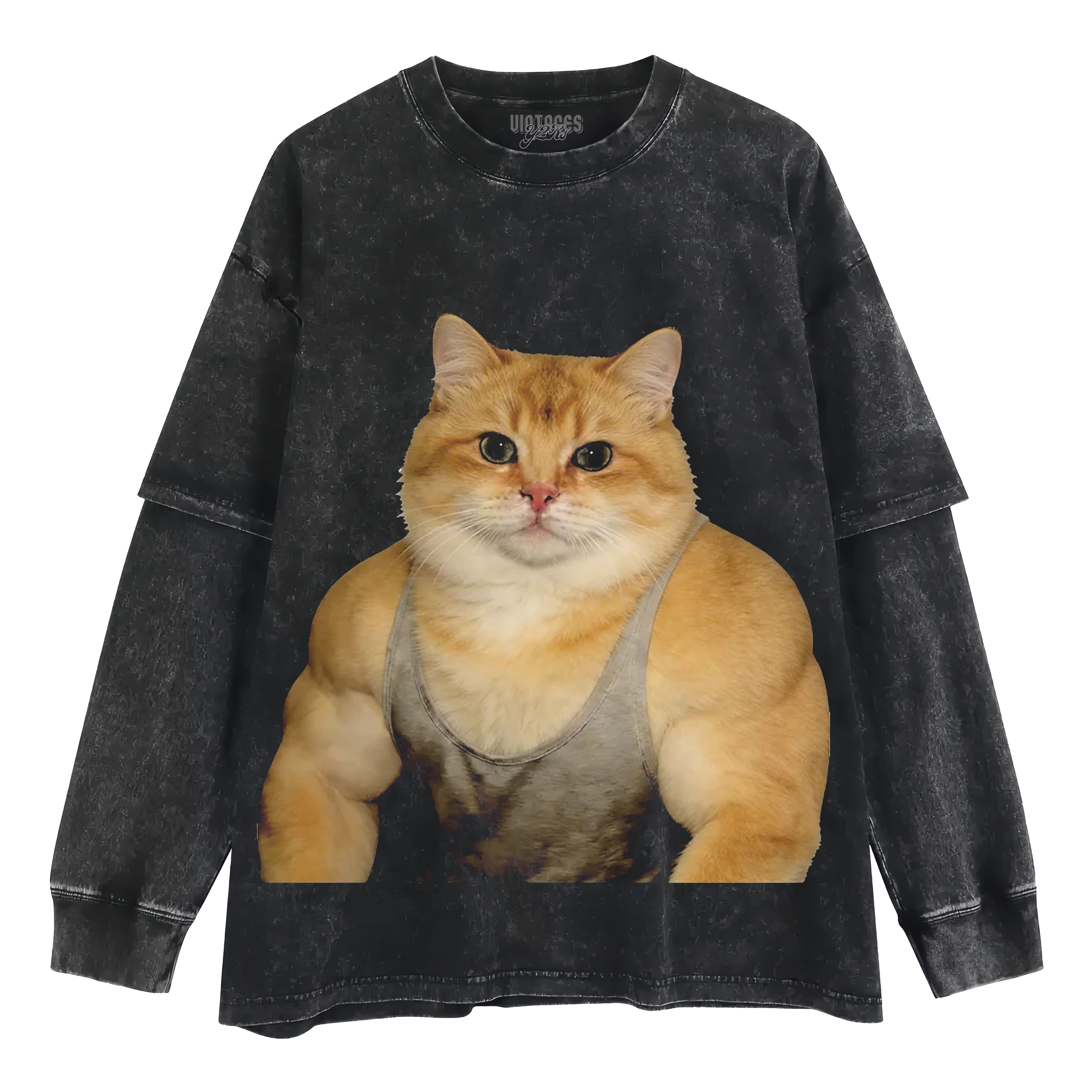 THE FITNESS CAT V2 TANK TOP & TEE & LONG SLEEVE & LAYERED LS & HOODIE