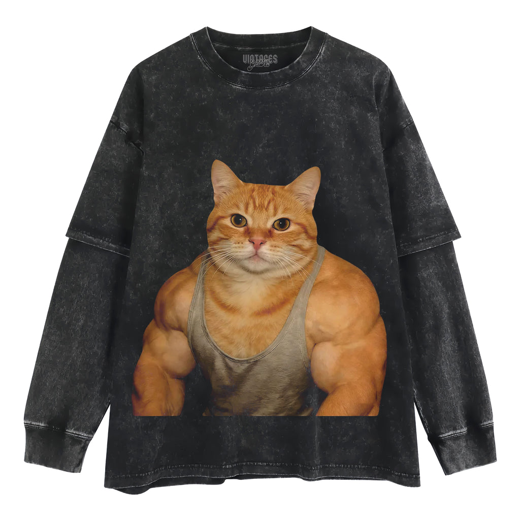 THE FITNESS CAT V4 TANK TOP & TEE & LONG SLEEVE & LAYERED LS & HOODIE