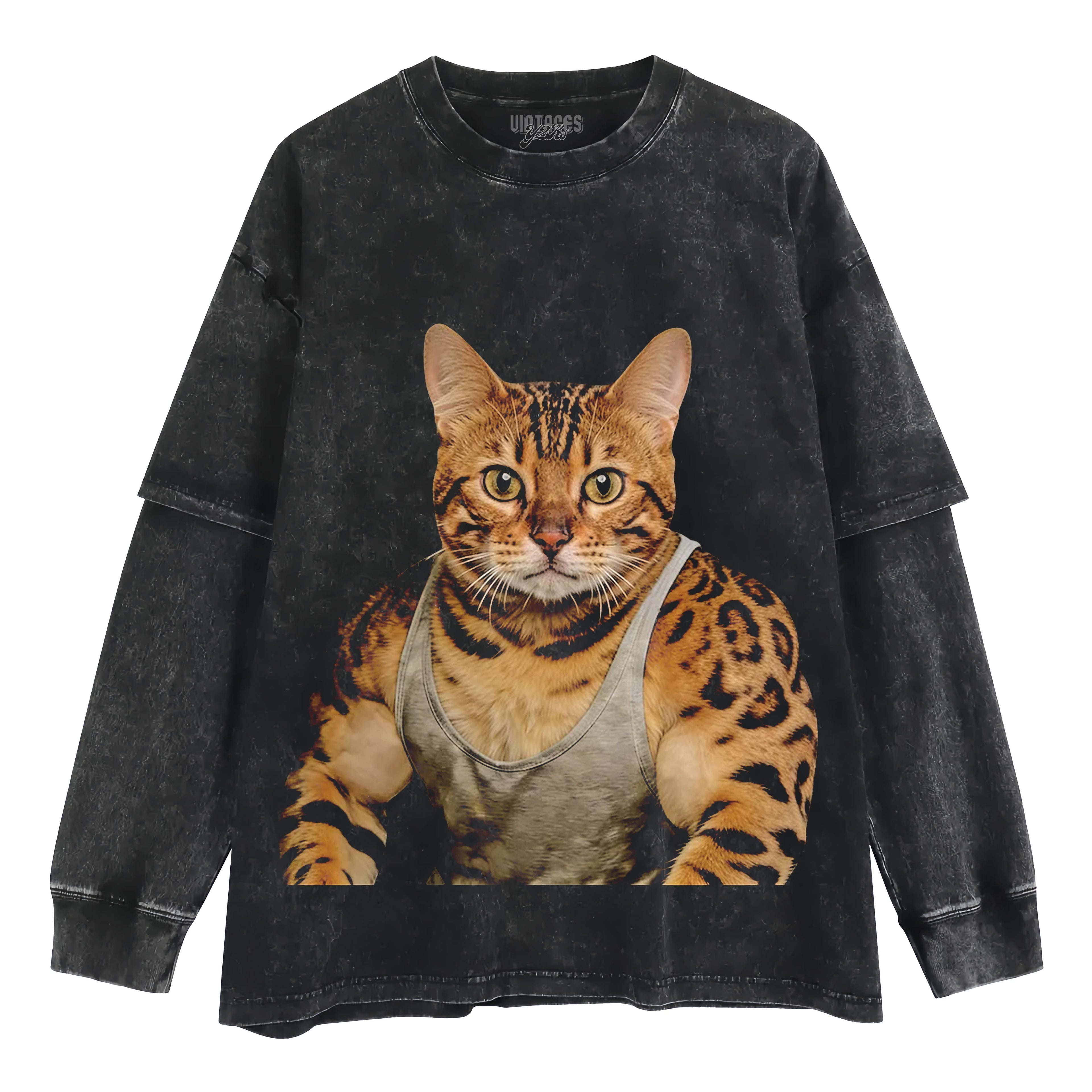 THE FITNESS CAT V8 TANK TOP & TEE & LONG SLEEVE & LAYERED LS & HOODIE