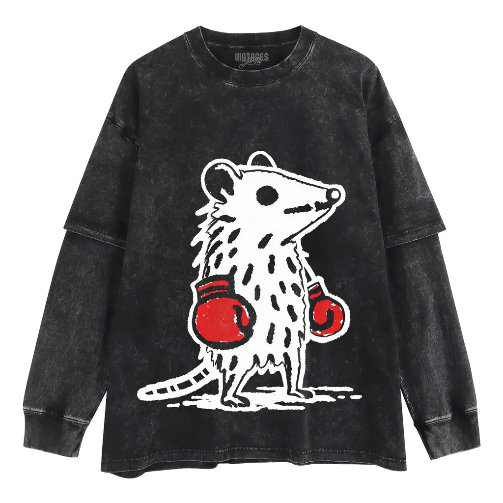 THE MOUSE BOXER TANK TOP & TEE & LONG SLEEVE & LAYERED LS & HOODIE
