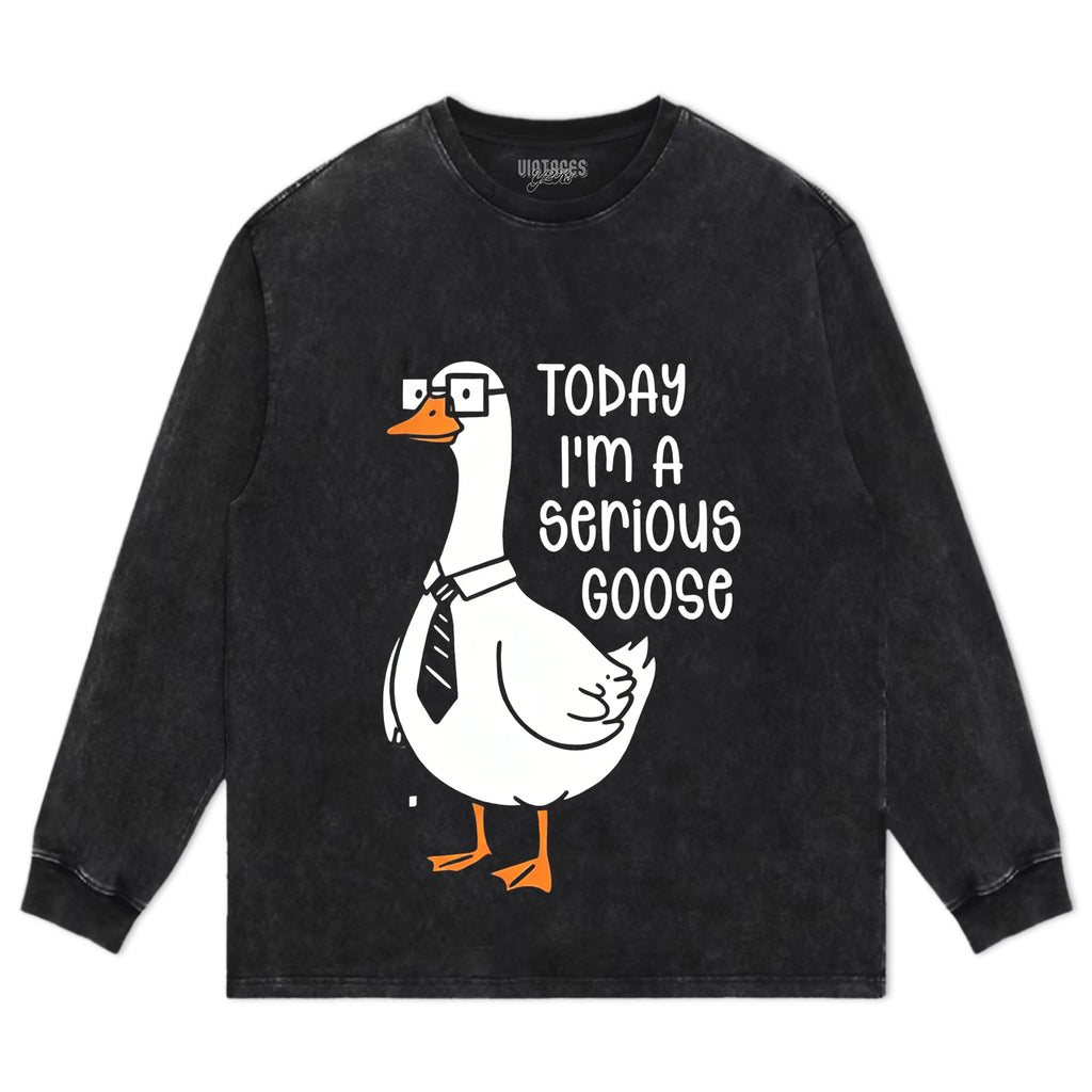 TODAY I'M A SERIOUS GOOSE TEE & LS & HOODIE